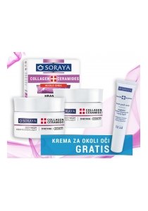 2x Collagen & Elastine hranjiva krema protiv bora s ceramidima i shea maslacom uz GRATIS kremu za oko očiju